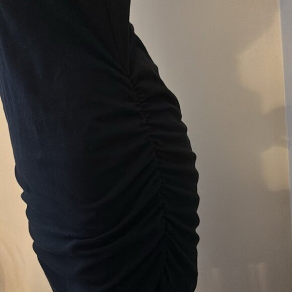 Victoria' Secret Black Sleeveless Bodycon Dress with Ruching at Sides Sz S - Picture 3 of 6